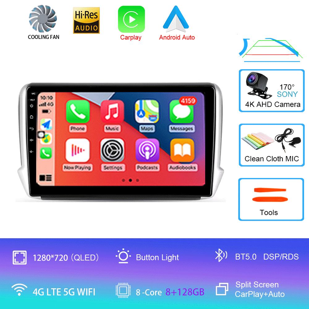 For Peugeot 2008 208 Series 2012 2013 2014 - 2018 Car radio Android 14 Navigation Multimedia Player Carplay Auto Stereo BT video