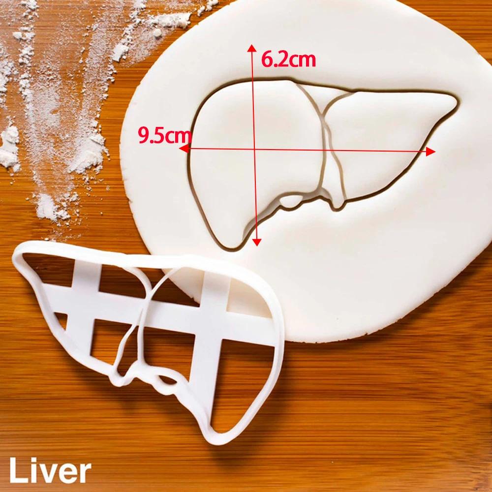 Human Organs Cookie Cutter Heart Brain Shape Fondant Icing Biscuit Mold Party Cake Decoating Baking Tools Kitchen Accessories