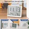 Магнитный ЖК-цифровой будильник с большим экраном, отображением даты, температуры и влажности, многофункциональный настольный настенный холодильник