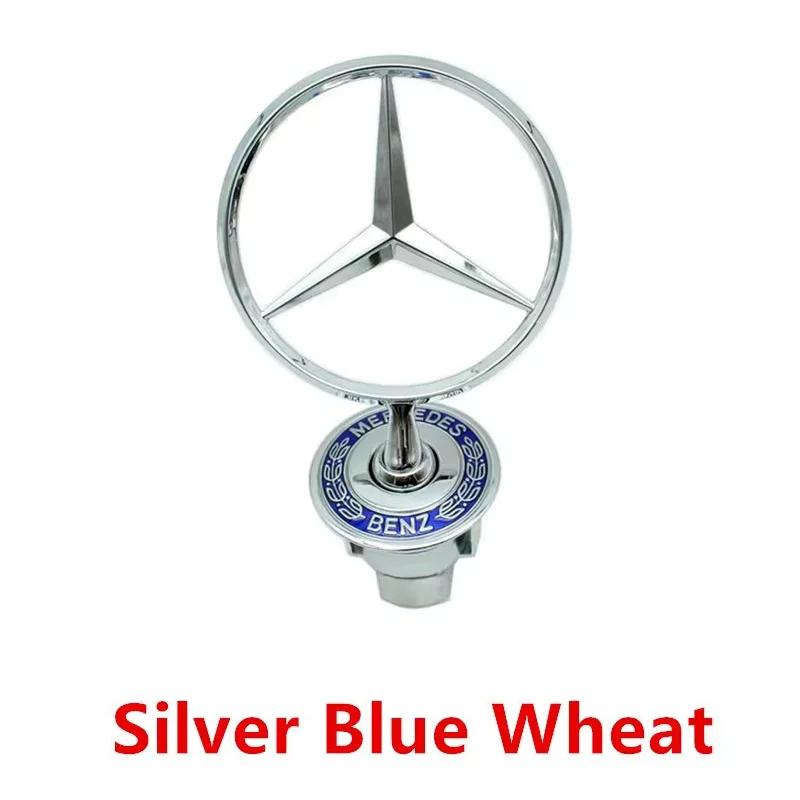Горячая Автомобильная Наклейка 1 шт. Звезда На Капот Хромированный Значок 44 мм Логотип-Эмблема На Капот Автомобиля Для Mercedes Benz C E S Класса W204 W205 W211 W212