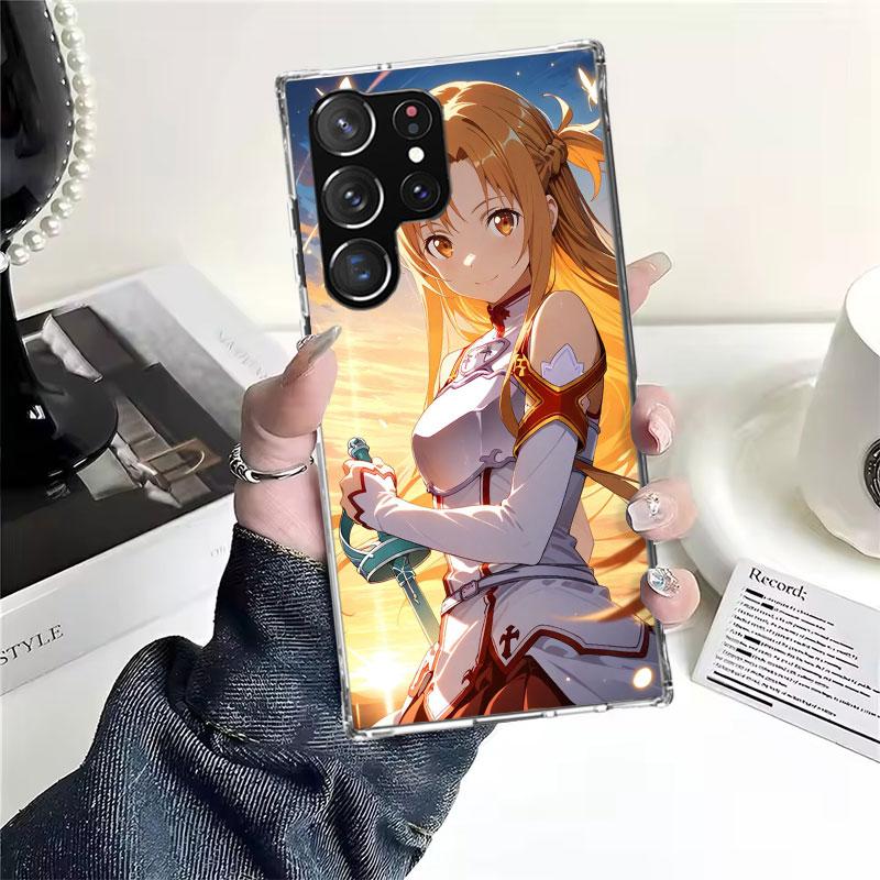 Аниме Sword Art Online SAO Мягкий чехол для телефона для Samsung Galaxy S22 S23 S24 S25 Edge S26 Ultra S20 FE S21 Plus + Fundas Coque Gala