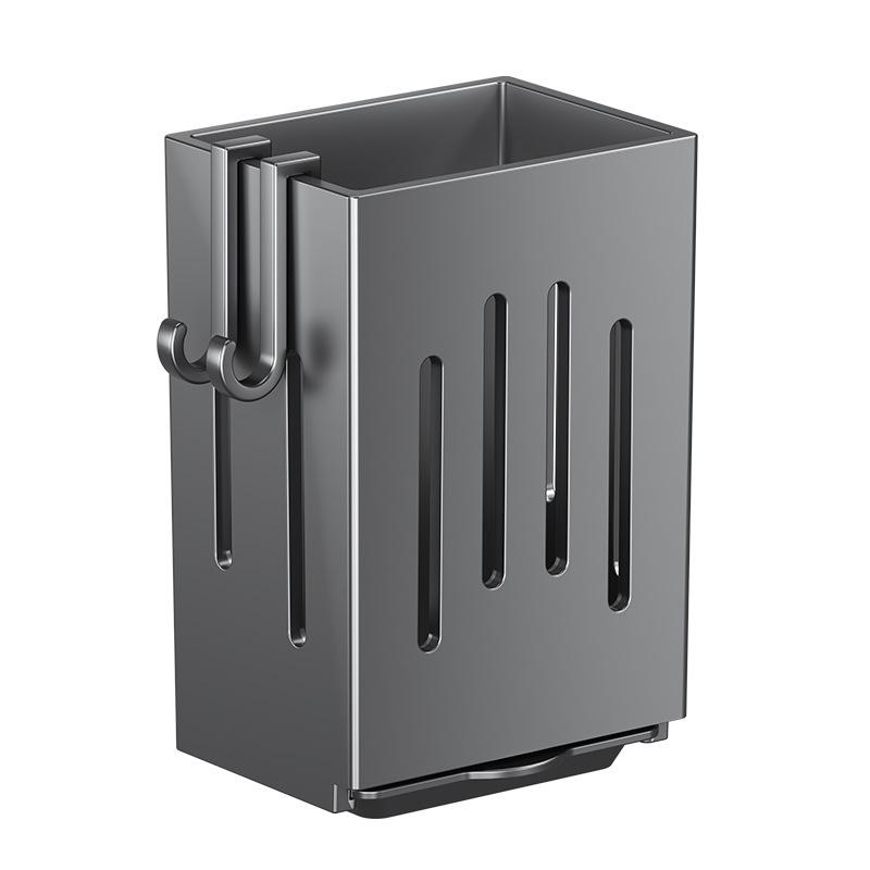 Wall-Mounted Chopstick & Spoon Storage Rack with Drainage