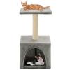 VidaXL Cat Tree with Sisal Scratching Posts 55 Cm Grey