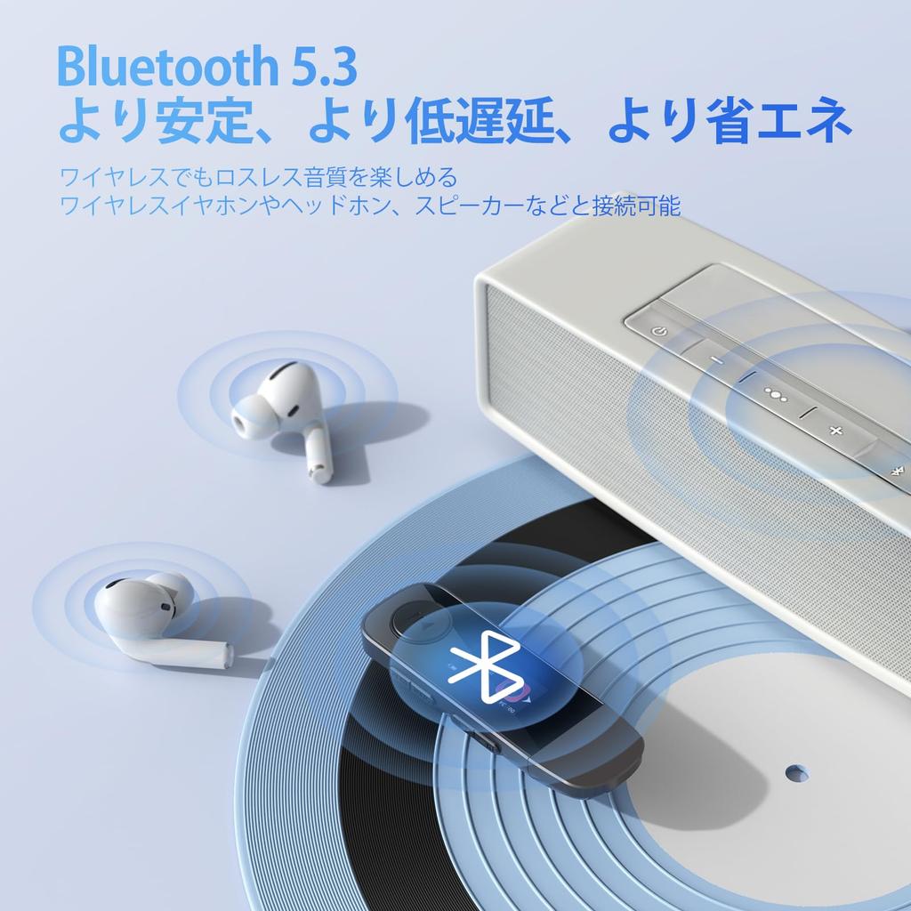 With 2024 Mp3 Player AGPTEK Bluetooth 64GB Walkman with Clip Music Player HIFI Compact 25g Portable Digital Audio Player Easy Operation with Buttons