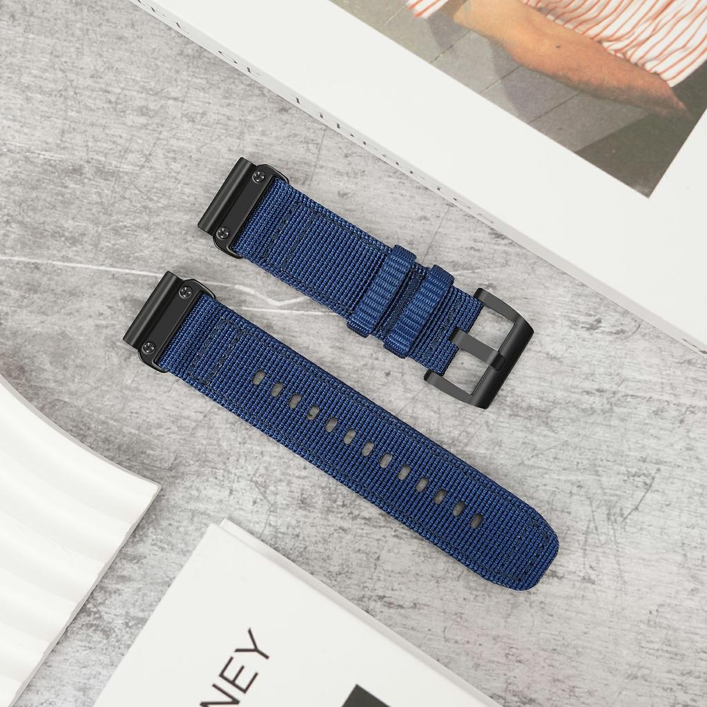 22mm Quick Release Strap for Garmin Tactix 8 47mm/Fenix 8 47mm/E 47mm/Quatix 7 Pro Nylon Braided Watch Band