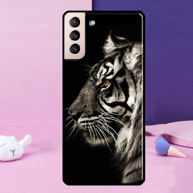 Чехол для телефона с изображением лица льва и тигра для Samsung Galaxy S25 Ultra S24 S23 Ultra S9 S10 S20 S21 S22 Plus S24 FE