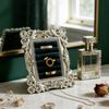 Baroque Design Velvet Earring Tray Mini Jewelry Storage Organizer Ring Display Stand  Dresser