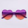 Trendy Gradient Lenses Candy Color Party Sun Glasses Heart-shaped Sunglasses Heart Glasses Shades