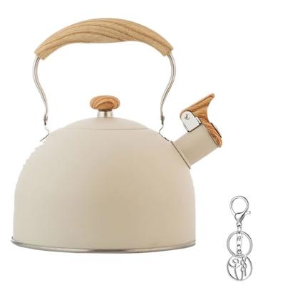 Чайник/заварник RITIAN со свистком, большой вместимости 2,5 л, доступен в трех цветах (Зеленый, Черный и Молочно-белый), Стильный, Подходит для газовых/индукционных плит, Пищевой