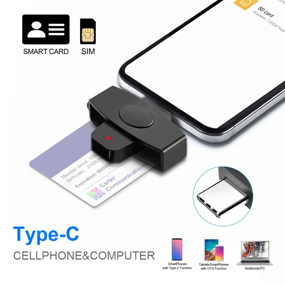 Card Reader Adapter Portable EMV Card External Reader Bank Tax Declaration Accessories Support for Windows for Mac/Android OS