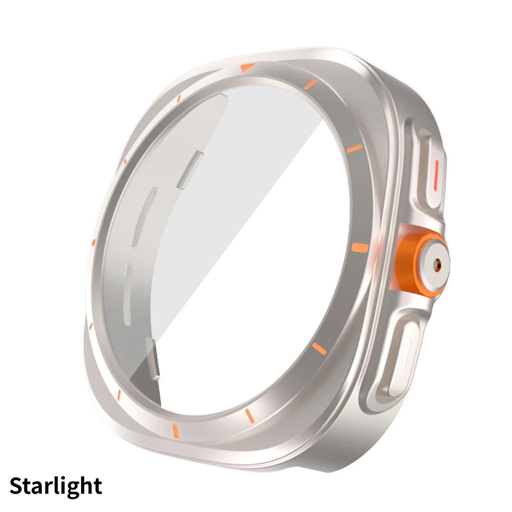 Замена на Ultra Case для Samsung Galaxy Watch 7 6 40 мм 44 мм Обновление до Galaxy Watch Ultra 47 мм Закаленное стекло для защиты экрана