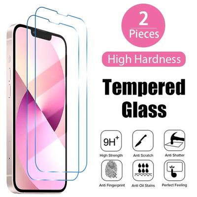 2 шт. закаленное стекло для iPhone 15 14 13 12 11 Pro XR X XS Max Защитная пленка для экрана iPhone 14 12 Pro Max Mini 7 8 Plus SE стекло