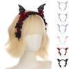Punk Bat Hair Hoop Bow Gothic Headpiece Dark Style Little Devil Headband  Photo Props
