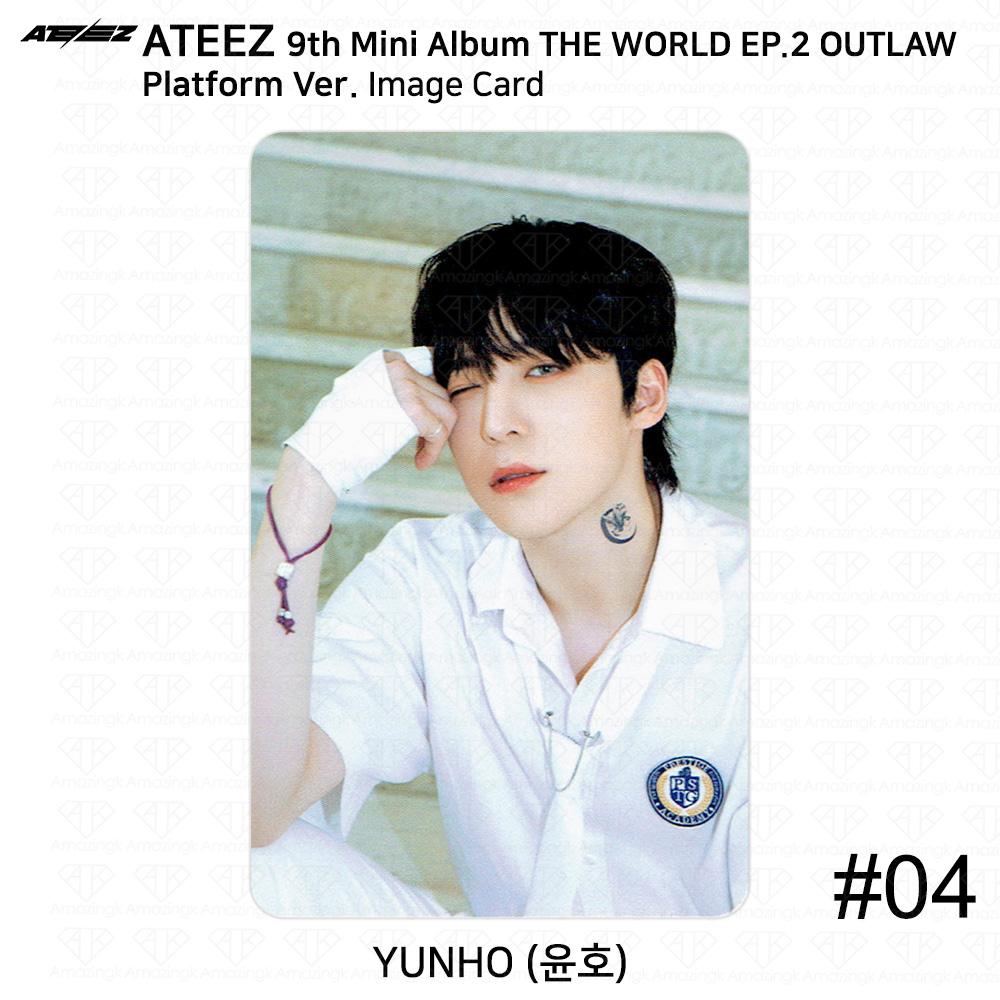 ATEEZ 9-й мини-альбом THE WORLD EP.2 OUTLAW Platform Ver QR Фотокарточка Изображение карты