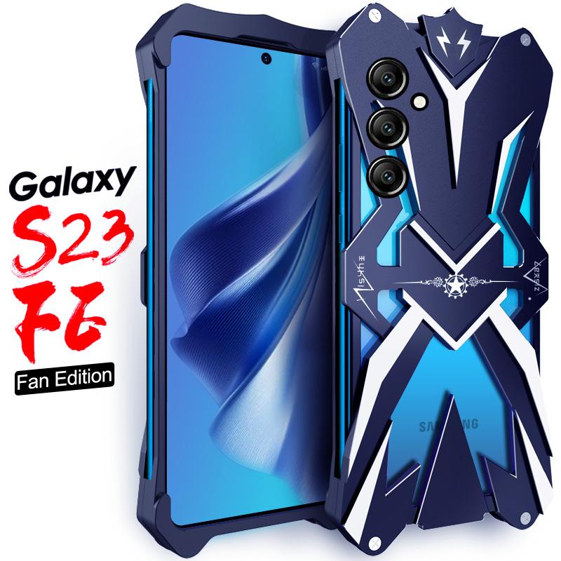 For Samsung Galaxy S24 Ultra S23 Ultra S22 Plus S21 FE Shockproof Aluminum metal Luxury Armor Men Cover case