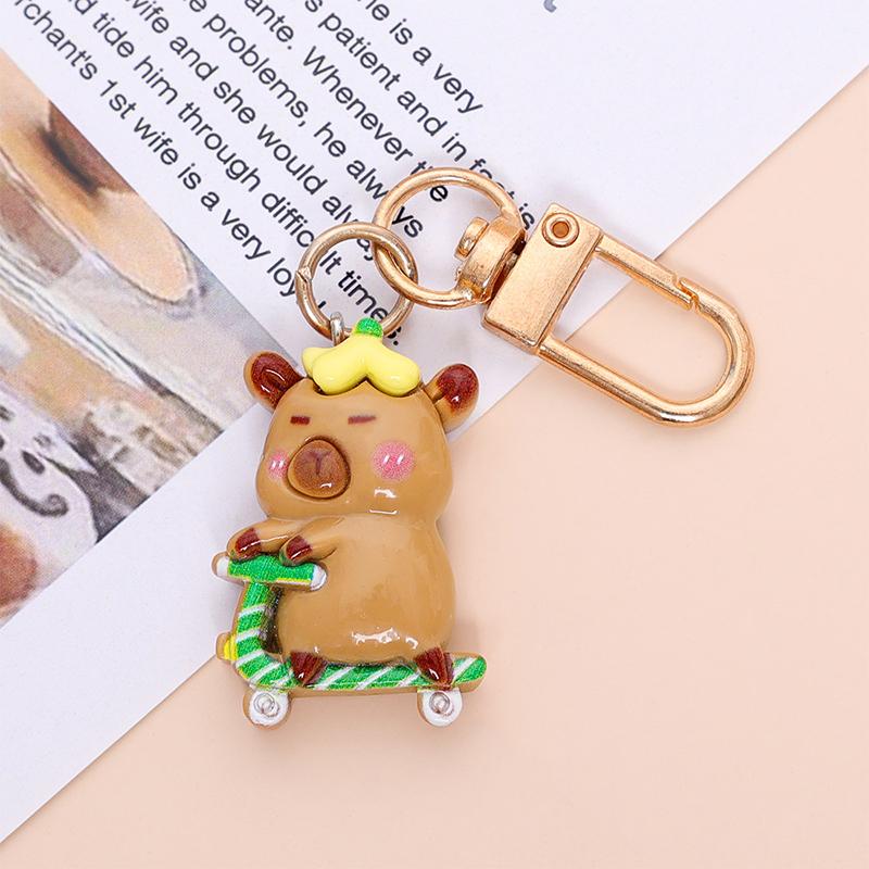Милый брелок Capibala мультфильм маленькая подвеска Capybara девушка рюкзак аксессуары сумка ключ украшение лучший друг подарок