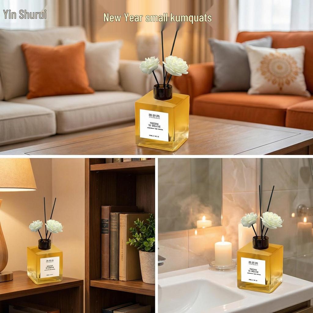 Flameless Essential Oil Aroma Diffuser: Long-Lasting Fragrance for Home & Hotel Feel, Eliminates Odors in Bedroom & Living Room