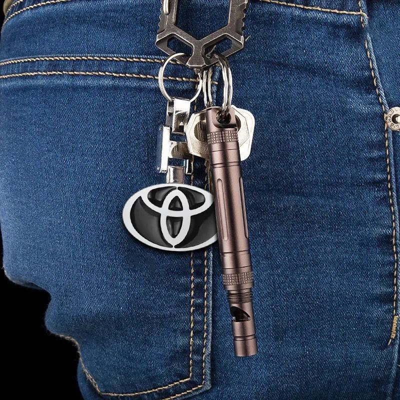 Car Keychain Car Emblem Gift With Key Ring Auto Accessories For TRD Toyota Crown Reiz Corolla Prada Alphard Yaris Camry GT86