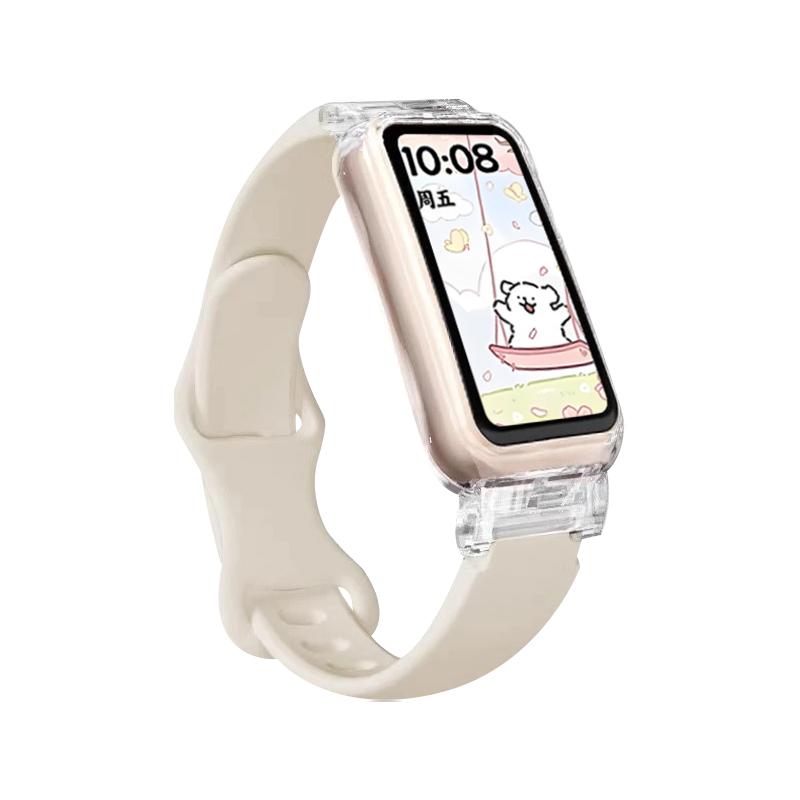 Прозрачный чехол+Ремешок для Huawei Band 10/9/8 Аксессуары Спортивный силиконовый браслет pulseira correa для Huawei Band 10 9 NFC/8 NFC