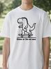 Womens Skate or Die No Saur Printed TShirt fashion fuuny Graphic Tees for Men women Summer Tops Punk Streetwear top t shirt
