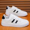 White Shoes for Men's New Trendy Brand Casual Shoes Flat Sole Breathable Sports Soft Sole Korean Style Student Height Enhancement Shoes