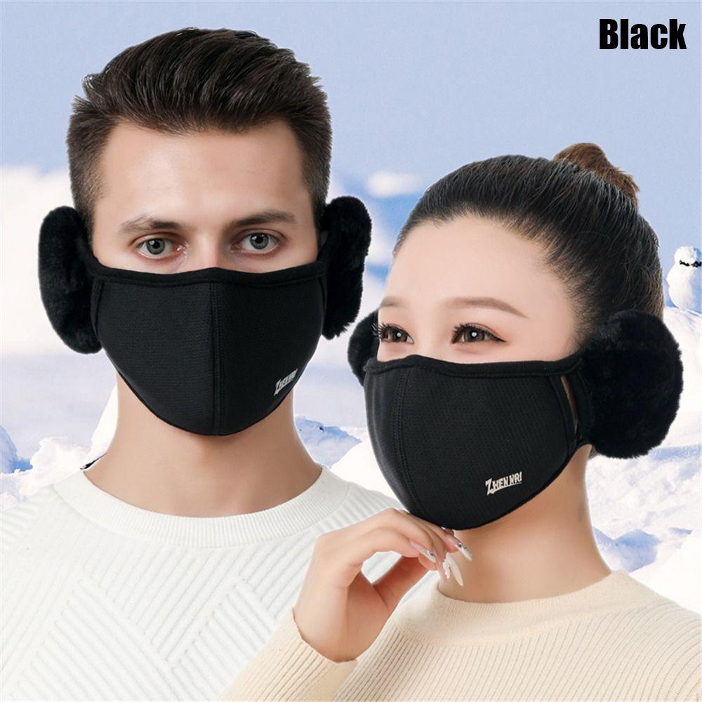 Female Windproof Cold-proof Ear Warmer Mouth Cover Earmuffs Outdoor Mask