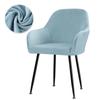Nordic Soft Velvet Dining Chair Cover Stretch High Armchair Covers Elastic Anti-slip Chair Slipcover for Office Hotel Wedding