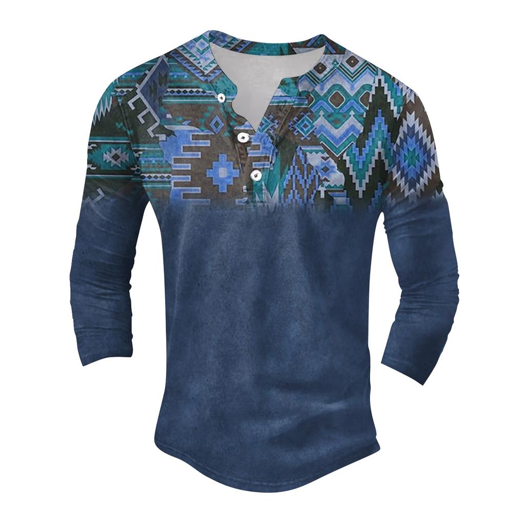 Men'S T-Shirt Street Casual Fashion Long Sleeved Top