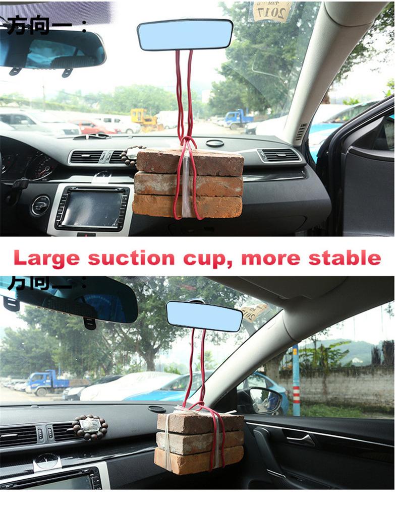 Universal Car Suv Interior Rear View Mirror Windshield Suction Cup Wide Flat 1X