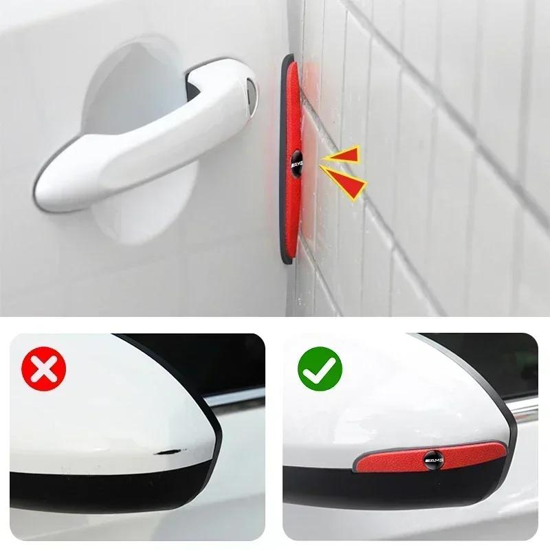 JCG1 4Pcs Car Door Bumper Rubber Anti-collision Stickers For Mercedes Benz AMG W204 W205 W203 W211 W212 W213 W201 W210 Accessories