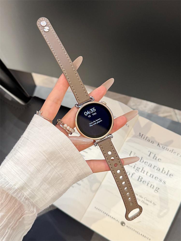 Подходит для часов Huawei GT5/GT4 fit4 двойная застежка-гвоздик Xiaomi 8/9pro кожаный ремешок Apple s10 женские