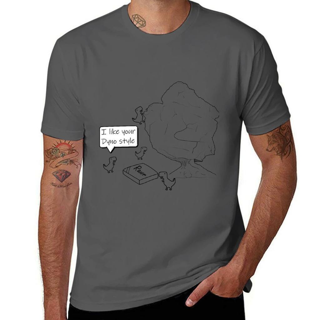 Dyno Bouldering Climbing Dinos TShirt Stylish Print Short Sleeve Tee