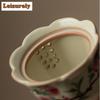 100 мл китайский фарфоровый чайник Ru Kiln эстетичный горшок с девятью персиковыми цветами чайник для заваривания чая чайная утварь аксессуары украшения