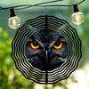 Dark Night Owl Metal Wind Spinner 3D Hanging Garden Decor No Electricity Needed Outdoor Yard Patio Decoration with Soothing Sound