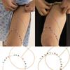Accessories, Sexy Beach Round Tassel Body Chain Women, Nightclub Color Double Chain Thigh Chain