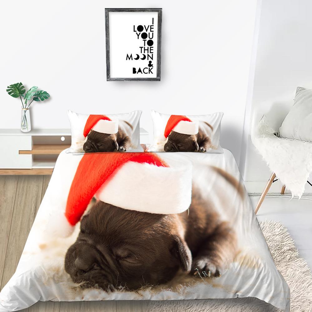 Новая мода 3D одеяла с принтом собак Loverly Комплект постельного белья Чехол Высококачественный чехол для постельного белья Роскошный домашний текстиль Полиэстер