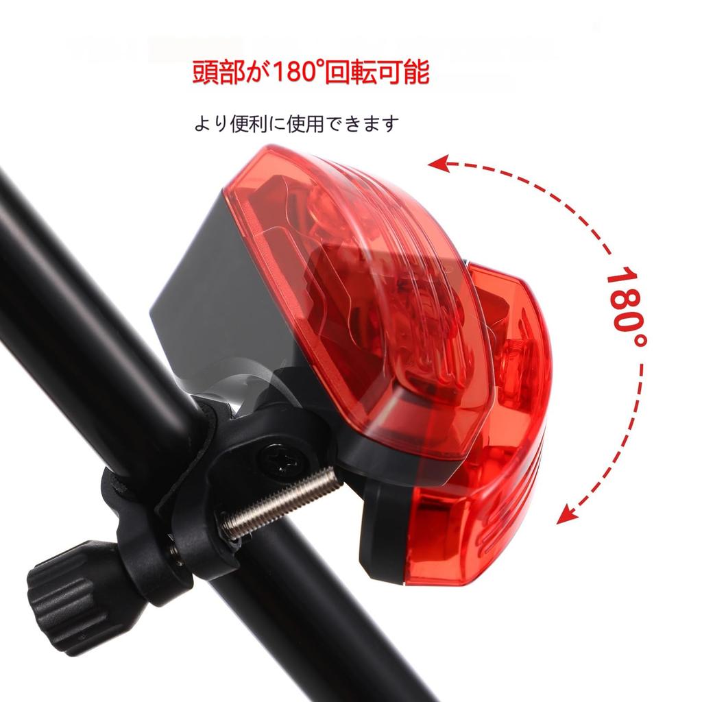 LIOOBO Велосипедный задний фонарь Автоматическое магнитное питание Без батареек или зарядки Высокий регулируемый угол Может быть установлен слева или справа Свет, Освещение,