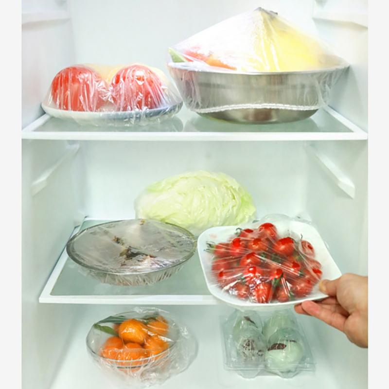 Elastic Food Covers Disposable Plastic Bowl Lids for Fruit Vegetable Storage Freshness Seal Wraps Shoe Cover Shower Headgear 2