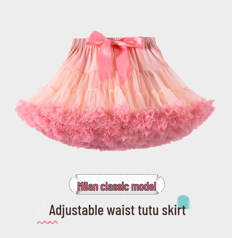 Синяя юбка-пачка принцессы: Платье из сетчатой пряжи для девочек на весну/лето