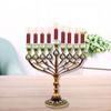 9 Branches Candle Holder Hanukkah Menorah Tabletop Romantic Stand Religions Heart Shape