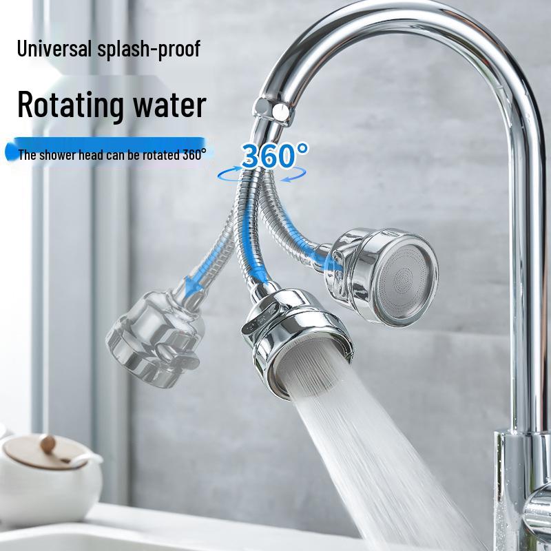 Universal Rotating Kitchen Faucet Aerator: Anti-Splash, Water-Saving, Sprayer Extender