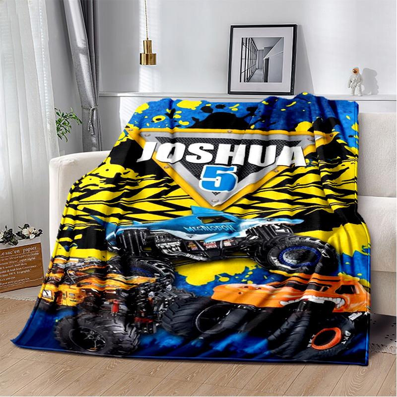 M-Monster Jam Grave Digger Truck Sofa Blanket Lightweight Warm Insulation Blanket Bed Office Car knee padsThrow Blanket