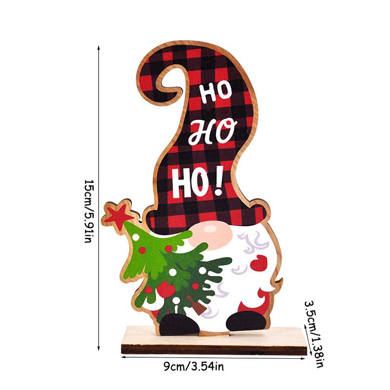 Christmas Wooden Ornaments Santa Claus Snowman Xmas Tree Desktop Signs 2025 New Year Party DIY Decoration For Home Navidad Gifts