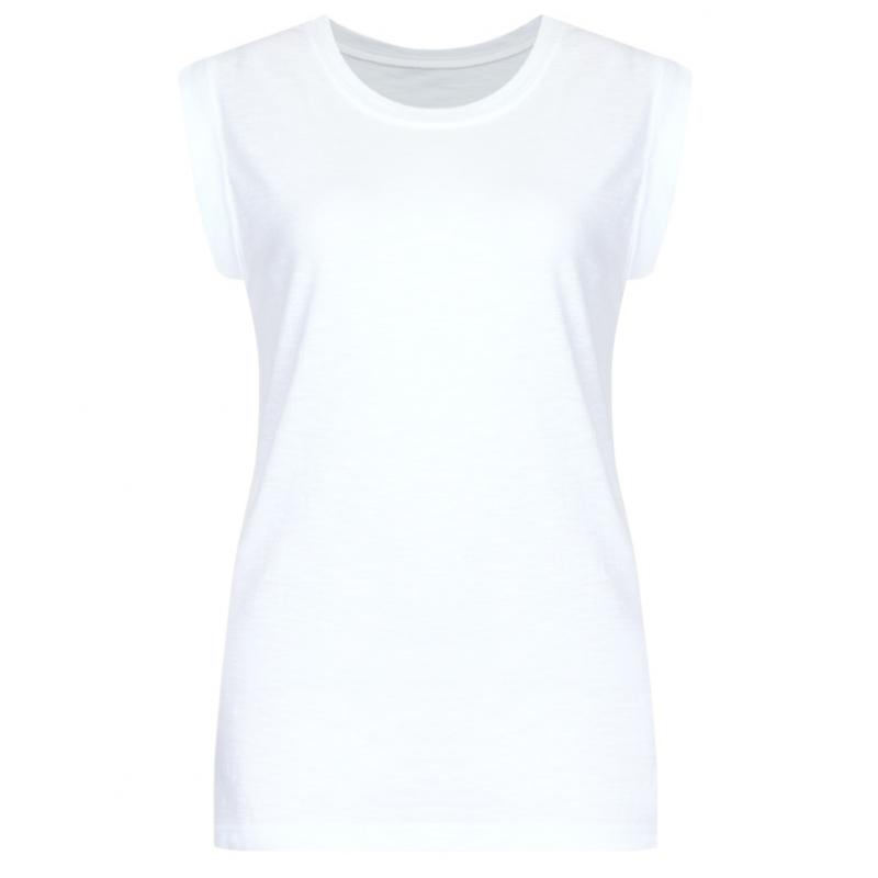 Shop Round Slub Cotton Double Sleeve Tank Dai Wsh 0519 Black