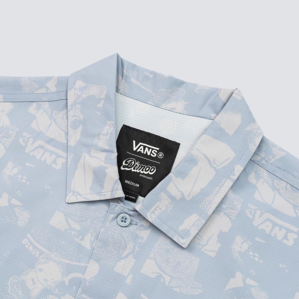 Vans X Pop Mart Dimoo World Коллекция Художников Повседневная Свободный Крой Принт По Всей Поверхности Простая Рубашка С Коротким Рукавом Унисекс Рубашки VN000ZT03SL1