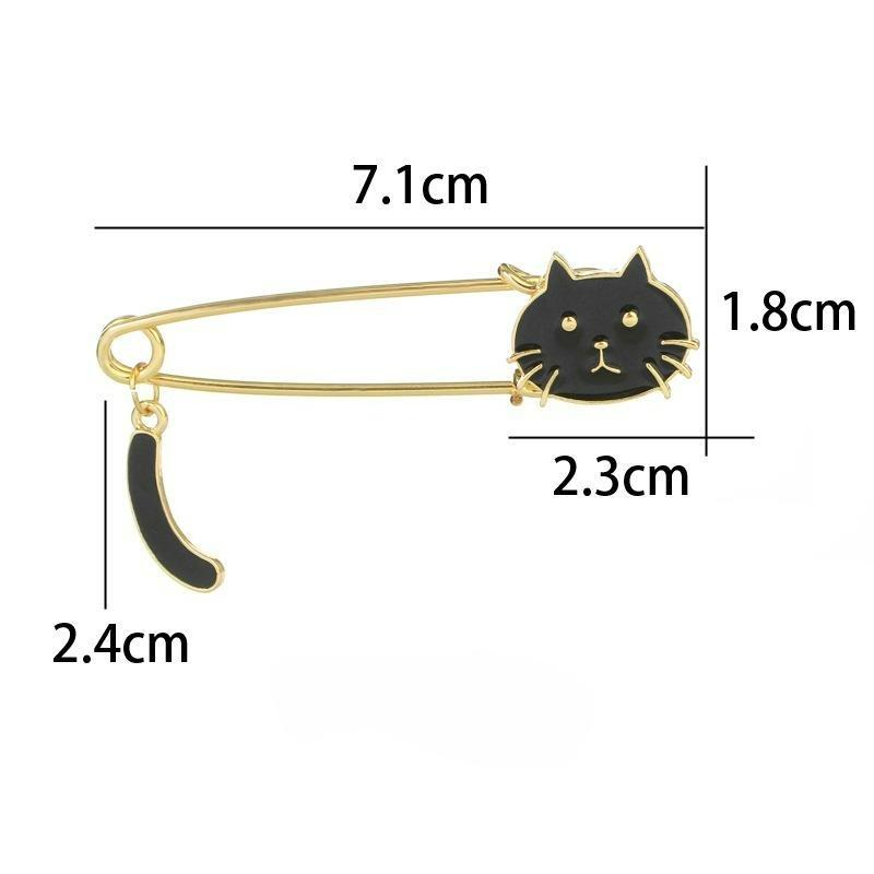 Модный дизайн Капающее масло Милый кот виляет хвостом Животное Брошь Аксессуары Брошь-булавка