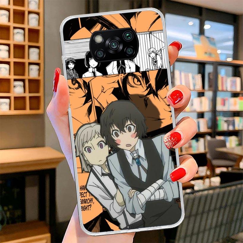 Чехол для телефона с обложкой манги Bungo Stray Dogs для Xiaomi Poco F7 Ultra X7 X6 X5 Pro M7 Redmi 15C 15 13C 13 12C 12 10C 10 9A 9C 9T 9 Sh