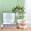 Transparent Hanging Basket Flower Pot For Lazy People Self-Priming Hydroponic Resin Large Diameter Fall-Resistant Shampoo
