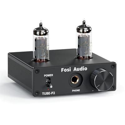 Усилитель для наушников Fosi Audio P2, небольшой ламповый усилитель для наушников, мини-Hi-Fi стереозвук, низкий уровень шума от заземления, защита выхода, порт питания 6,35 мм