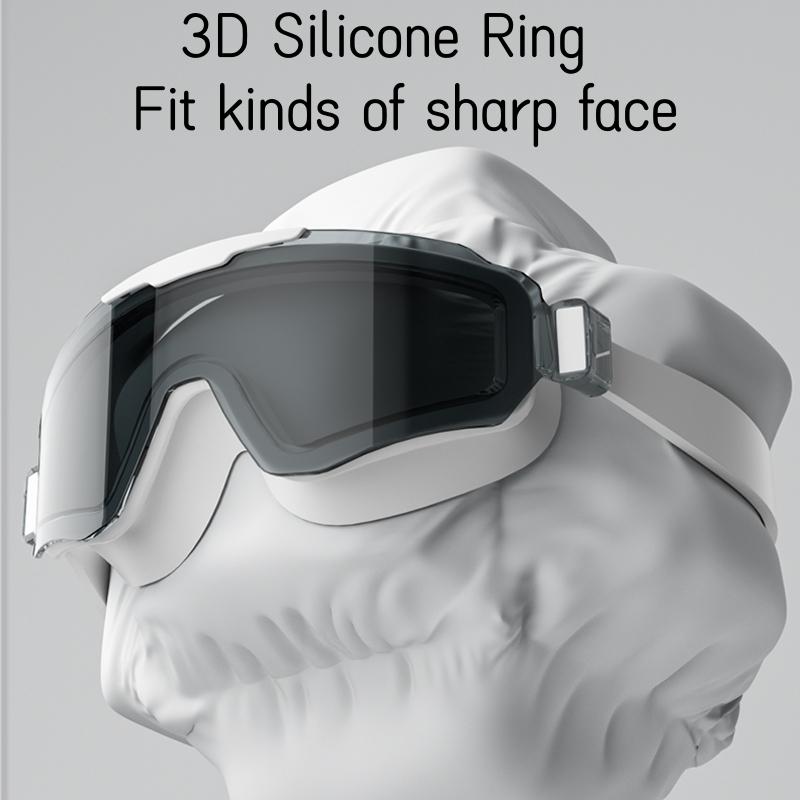 Новые стильные плавательные очки с большой оправой и защитой от ультрафиолета, водонепроницаемые очки для плавания HD Vision для взрослых мужчин и женщин